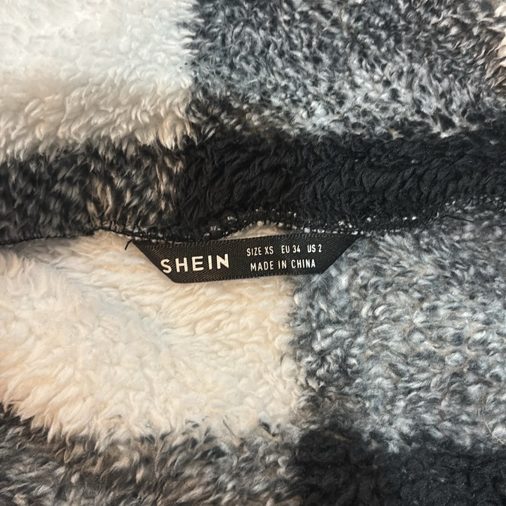Checkered teddy jacket - Picture 3 of 4